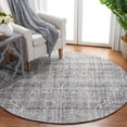 thumbnail image 2 of SAFAVIEH Marbella Zarif Floral Area Rug, Dark Grey/Ivory, 6' x 6' Round, 2 of 8