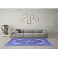 thumbnail image 3 of Ahgly Company Indoor Square Persian Blue Traditional Area Rugs, 6' Square, 3 of 4