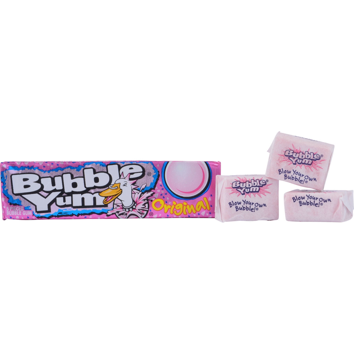 Bubble Yum Original Chewy Bubble Gum, Packs 1.4 oz, 18 Count