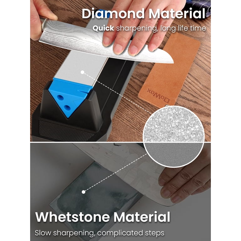DOWOX Diamond Sharpening Stone Kit, 3 Side Grit 400/1000/8000