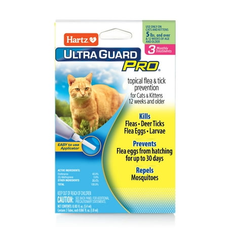 UPC: 0032700108434 | Hartz UltraGuard Pro Flea and Tick Cat Treatment  3 Monthly Treatments