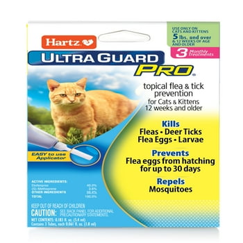 Hartz UltraGuard Pro Flea And Tick Cat , 3 Monthly s
