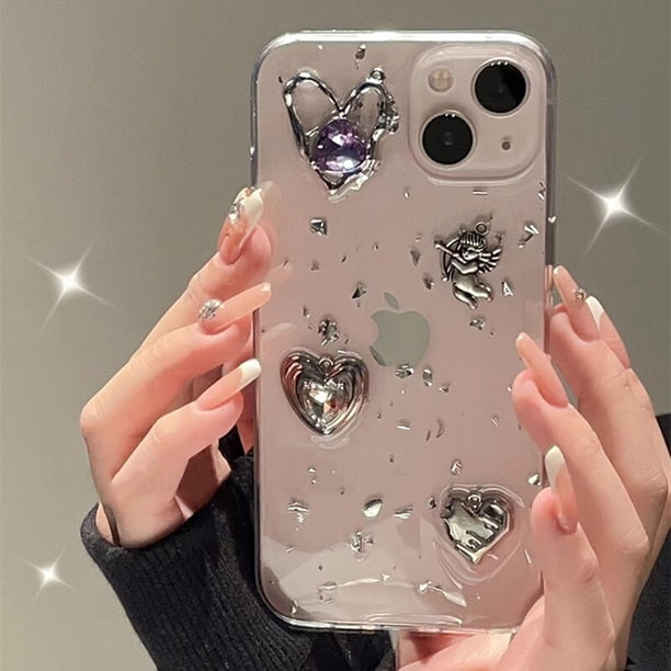 Funda de corazón de amor de Ángel para Samsung A34 A14 A54 A32 A22 A42 A82 A01 A02 A04S E A13 A20E A20S A7 A9 M62 M53 M33 M23 M13 M12 M11 Fivean unisex