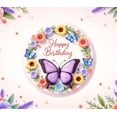 thumbnail image 3 of Floral Design Happy Birthday Banner Colorful Butterflies Birthday Decor for Birthday Celebration Kids Party Garden Theme, 3 of 7