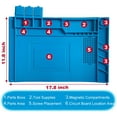 thumbnail image 2 of Premium Heat Resistant 932°F Silicone Soldering Mat, Large Anti Static Magnetic Electronic Repair Work Mat for BGA and Gun Soldering Iron, Workbench, Cell Phone Laptop Repair, 17.7'' *11.8 '', 2 of 8