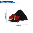 thumbnail image 4 of Accesorios para Casco de Motocicleta Decoración Orejas de Gato Triangulares con Moño Rojo para Cascos de Motocicleta Bicicleta Esquí Pegatina de Piel Negra 2 Juegos, 4 of 6