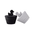 thumbnail image 1 of Tapón de bañera universal XXLDZSW 2 unidades negro y gris, 1 of 7