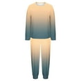 thumbnail image 5 of FNFYFH Gradient Sweatsuits for Women Sets 2 Piece Fleece Outfits Crewneck Sweatshirts Pullover Tops and Jogger Pants Tracksuits Lounge Set, 5 of 7