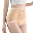 thumbnail image 2 of Ashirexll Womens Cotton Underwear, High Waisted Underwear for Women, Solid Color Lace Floral High Waist High Elastic Tummy Control Panties, 2 of 4
