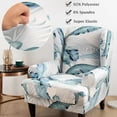 thumbnail image 3 of SHANNA Wingback Chair Slipcovers 2-Piece Stretch Fabric Wing Chair Cover with Cushion Cover Armchair Sofa Furniture Protector, 3 of 9