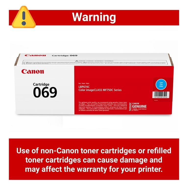 Canon Genuine Toner Cartridge 069 Cyan for Laser Printers