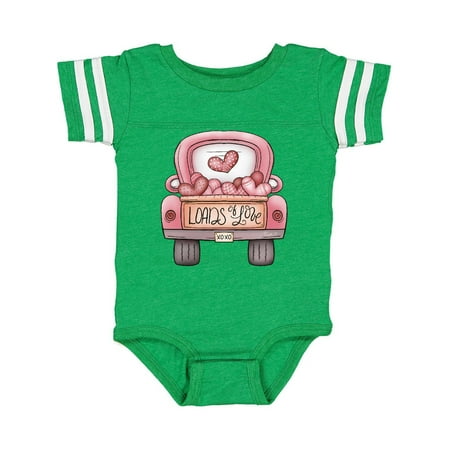 

Inktastic Loads of Love Valentines Day Pick Up Truck Gift Baby Boy or Baby Girl Bodysuit