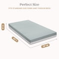 thumbnail image 5 of Delta Children SmartBreathe Machine Washable Crib and Toddler Mattress - Breathable Cloud Core, Machine Washable Cover, GREENGUARD Gold, Waterproof, Sustainably Sourced Fiber Core, Artic Blue/White, 5 of 7