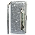 thumbnail image 1 of Case for FOXDOCK Google Pixel 6a Glitter Zipper Wallet Case with Short Hand Strap, 1 of 4