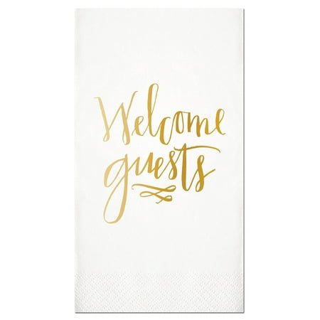 Kimono Gold Foil - Slant Guest Towel/Buffet Napkin 8