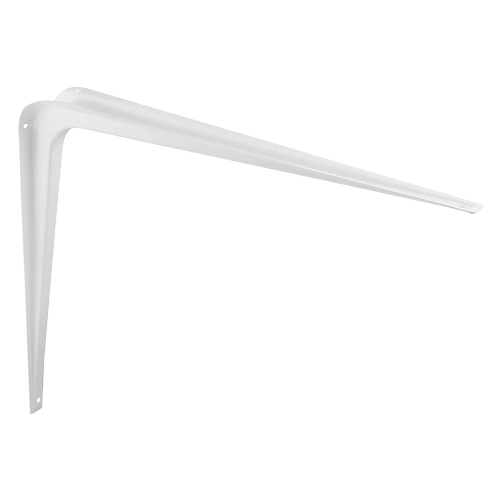 PrimeLine MP64890 Shelf Support Bracket, 12 in. x 14 in, Steel, White