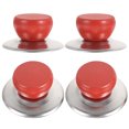 thumbnail image 4 of 4 Set Whistle Kettle Lid Knobs Stainless Steel Universal Kitchen Cookware Replacement, 4 of 8
