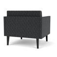 thumbnail image 3 of Luxe Lounge Reception Bariatric Chair / Black Steel Legs / Dark Gray / Dark Gray, 3 of 5