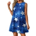 thumbnail image 5 of Women's Lightweight Sundress, Sleeveless Round Neck Summer Casual Dress with Patriotic Design, Perfect for Outdoor Celebrations,Royal Blue S, 5 of 5