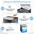 thumbnail image 4 of Ice Maker, 9 Cubes in 6 Mins, 26lbs/24Hrs, Portable Countertop Icemaker, Self Cleaning Quiet 2 Sizes, with Ice Scoop, for Home/Kitchen/Camping/RV, Black, 4 of 8