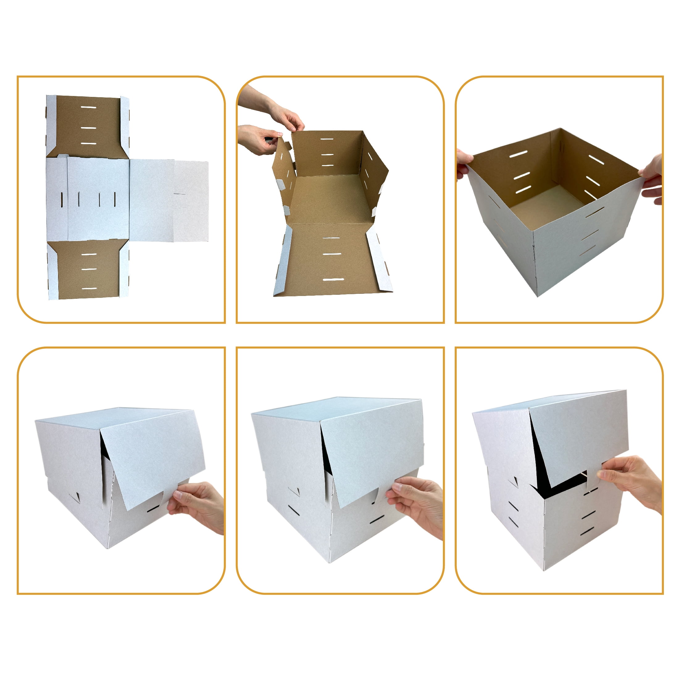 8" x 8" x 6" White Adjustable Cake Box, by Way To Celebrate