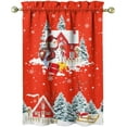 thumbnail image 2 of 3 Piece Christmas Kitchen Curtains and Valances Set for Windows Christmas Kitchen Window Curtains Over Sink Decor 27.5x36 in, 2 of 6