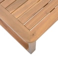 thumbnail image 4 of Christopher Knight Home Rectangular Acacia Wood Outdoor Coffee Table with Curved Legs, Light Teak, 4 of 11