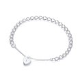 thumbnail image 2 of Silver Jewelco London Curb Link Love Heart Padlock Charm Bracelet 5mm 10 inch, 2 of 4