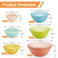 thumbnail image 2 of Walchoice Mixing Bowls with Airtight Lids Set of 6, Plastic Nesting Bowls Prep Bowls for Mixing, Serving, Kitchen Preparing, Storage, Microwave & Freezer Safe, Multi-Color, 2 of 7