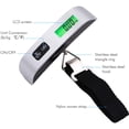 thumbnail image 1 of Balanza digital con sensor de temperatura y carro de orientación para colgar tu equipaje, viajes, ocio y hogar 13*3cm (50 kg, 110 lb) plata LingWen 8390606721495, 1 of 1