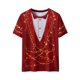 thumbnail image 5 of Xuyuer Valentine's Day Women's Tshirts Holiday Party Funny Costume 3D Print Funny Tuxedo Graphic T-Shirt Novelty Short Sleeve Crewneck Shirt Circus Costume Showman T-Shir, 5 of 9