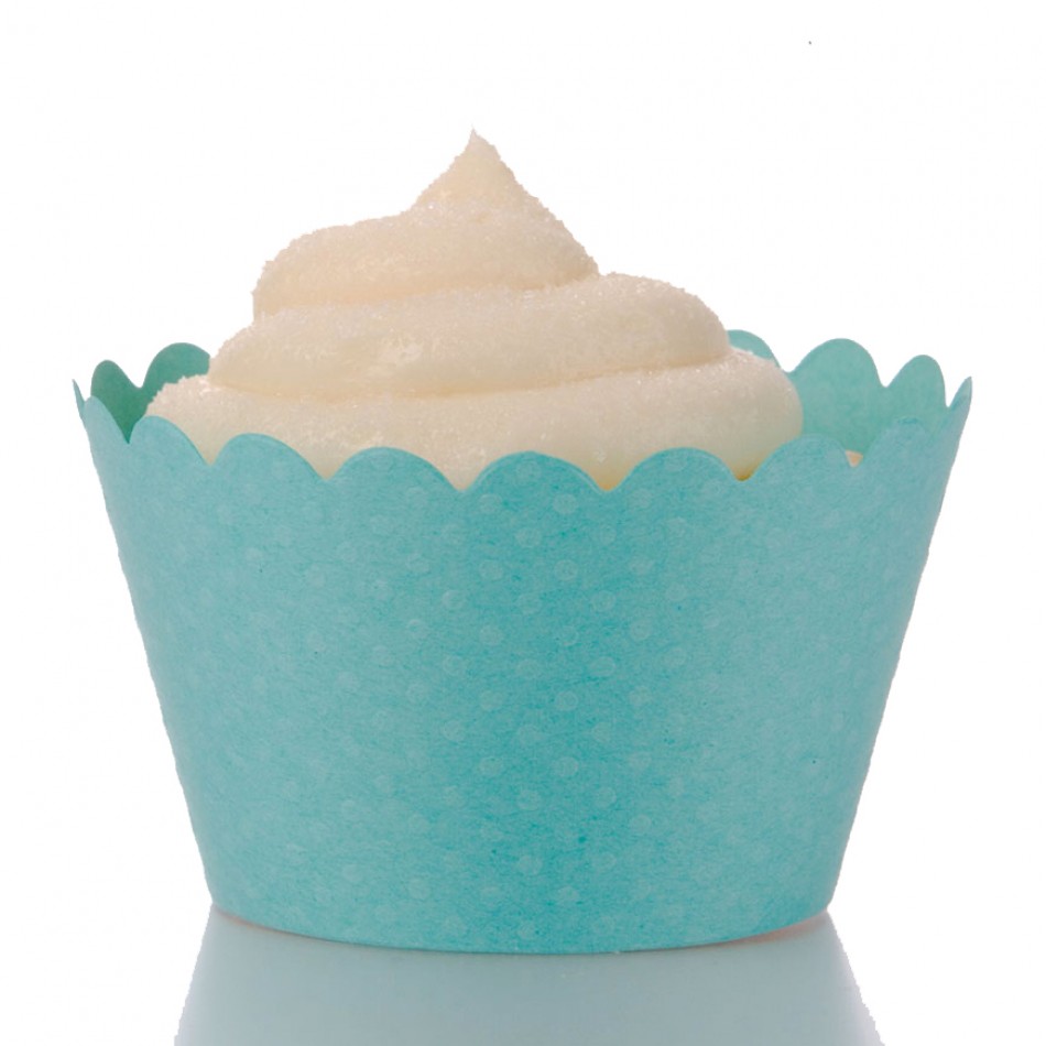 Dress My Cupcake Standard Diamond Blue Cupcake Wrappers, Set of 12