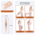 thumbnail image 4 of 2 Pcs Ultra-Thin Wrist Brace Support for Carpal Tunnel, Pain Relief, Arthritis, Tendonitis, Elastic Wrist Wraps Right and Left Hands - Compression and Support for Fitness Enthusiasts, 4 of 13