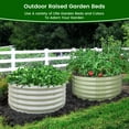 thumbnail image 4 of Olle 17" Tall, 42" Round Galvanized Steel Planter Raised Garden Beds Outdoor Elevated Garden Bed Large Planter For Vegetables Flower Bed Stock Tank Herb Box Planter,3.5*3.5*1.4ft,Ivory, 4 of 5