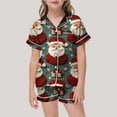 thumbnail image 2 of Little Girls Nine Month Girl Boy Kids Robes Kids Robe Children Bath Robes Girls Girl 4 For Children Shirt And Pant Matching Set Sleepwear Set With Pockets For Christmas Red 4-5 Years, 2 of 4