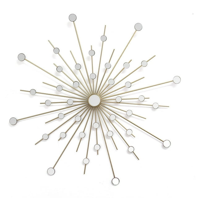 Stratton Home Decor Sparkle Burst Mirror Hanging Decoration w/ Gold Finish