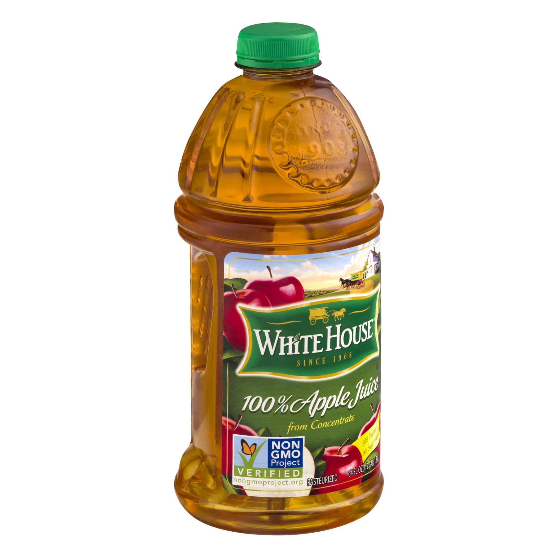 (2 pack) White House 100% Apple Juice, 64 fl oz Bottle