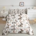 thumbnail image 2 of Homewish Farm Animal Rabbit Full Size Comforter Sets,Rustic Flower Floral Bedding Comforter Set,Gray White Bedding Sets For Teens,Ultra Soft Home Decor Reversible,3-Piece, 2 of 8