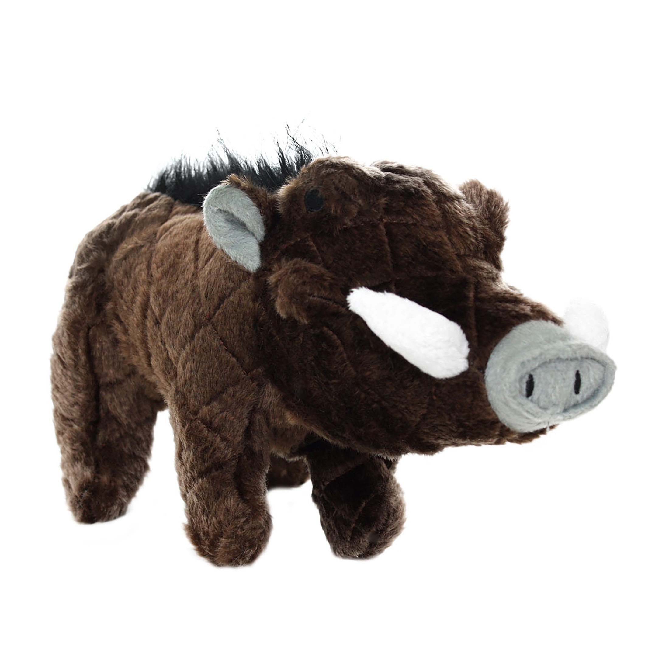 Mighty Safari Warthog Brown Durable Plush Squeaky Dog Toy