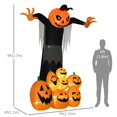 thumbnail image 2 of 9ft Inflatable Halloween Decoration Pumpkin Ghost with Pumpkins, Blow-Up Outdoor LED Display for Lawn, Garden, Party, 2 of 6
