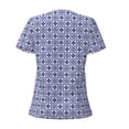 thumbnail image 4 of Naloa Porcelain Chinaware Print T-Shirts Short Sleeve V Neck Tees for Women Fashion Tops Trendy Lightweight Soft Casual Summer Outfits Clothes, 4 of 5