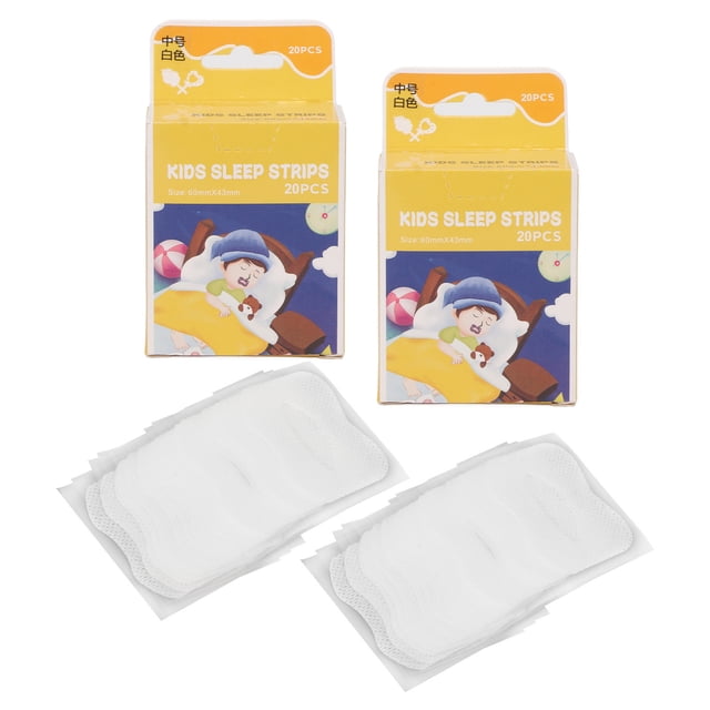 40 Uds. Tiras para dormir para niños, parche blanco para aliviar los ronquidos, parche para respirar y dormir para una mejor respiración Nasal