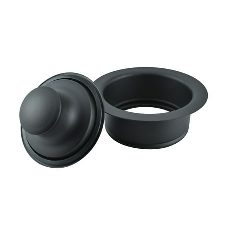 Keeney K5417BLK Stainless Steel Garbage Disposal Flange and Stopper, Black