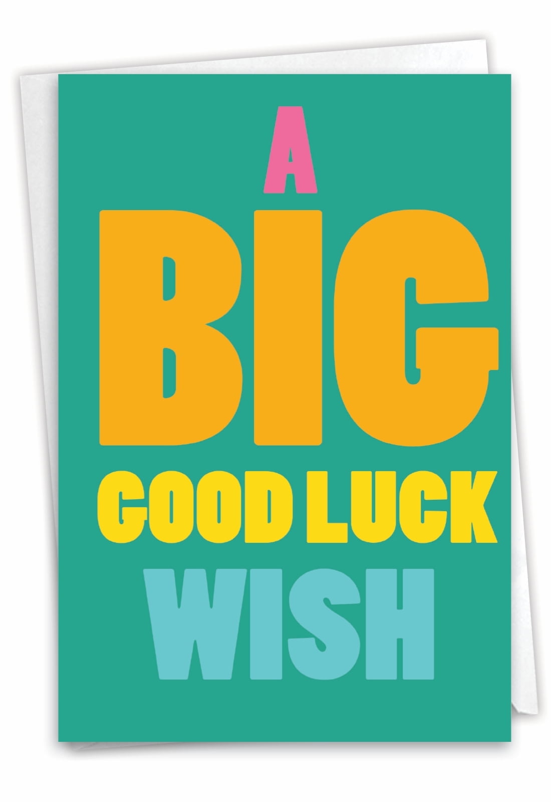 1 Good Luck Card with Envelope - (Not 3D or Layered) C5651SGLG