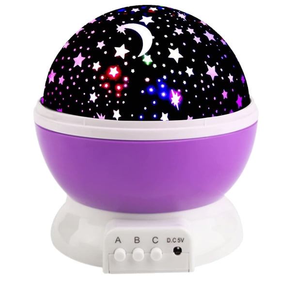 YSTINNG Star Night Light for Kids, 12 Color Changing Lights Modes with USB Cable, 360°Rotating Moon Star Projector Desk Lamp for Bedroom Party Decor C311-8034