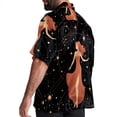 thumbnail image 3 of Virgo Constellation Men's Short Sleeve Poplin Beach Shirts, Casual Printed Button Down Summer Hawaiian Shirt - Unisex, 3 of 6