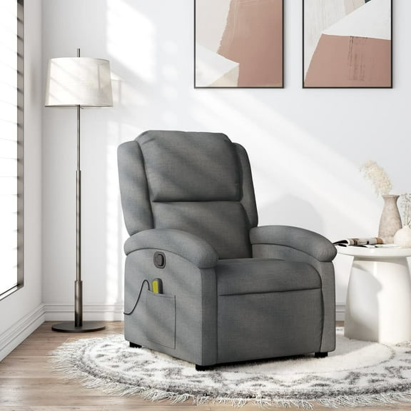 vidaXL Massage Recliner Chair Dark grey