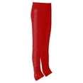 thumbnail image 3 of Alvivi Kids Girls Ice Figure Skating Tights Pants High Waist Crystals Skate Training Leggings Burgundy 14, 3 of 7