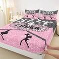 thumbnail image 3 of Manfei Cheerleading Twin Sheet Sets,Cheeleader Gifts Twin Fitted Sheet,Preppy Dancer Flat Sheet,Lightweight Room Decor,3-Piece, 3 of 7