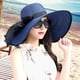 thumbnail image 5 of Guardurnaity Elegante sombrero de sol para mujer, plegable, enrollable, innovador para una protección solar eficaz, sombrero de paja con lazo Sombreros azul oscuro, 5 of 6
